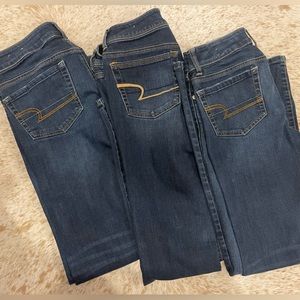 3 pair AE jeans